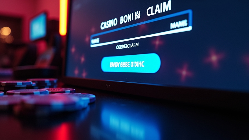 Bonus claim form with an official code entry field and verification badge