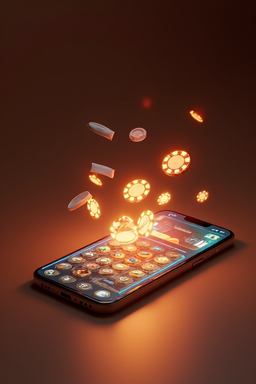 Phone showing Vegas Hero casino app